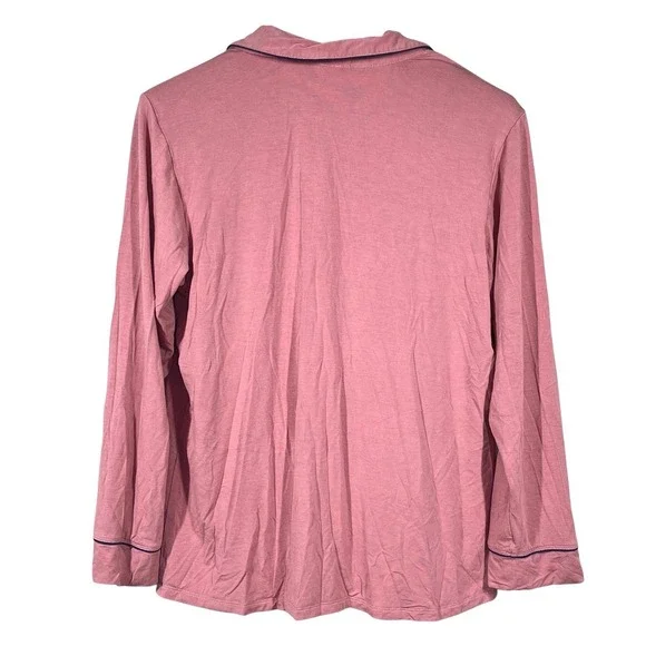 Eberjey Gisele TENCEL Modal Pajama Set Sz S Berry/Navy Buttery Soft Relax Lounge - Picture 2 of 6